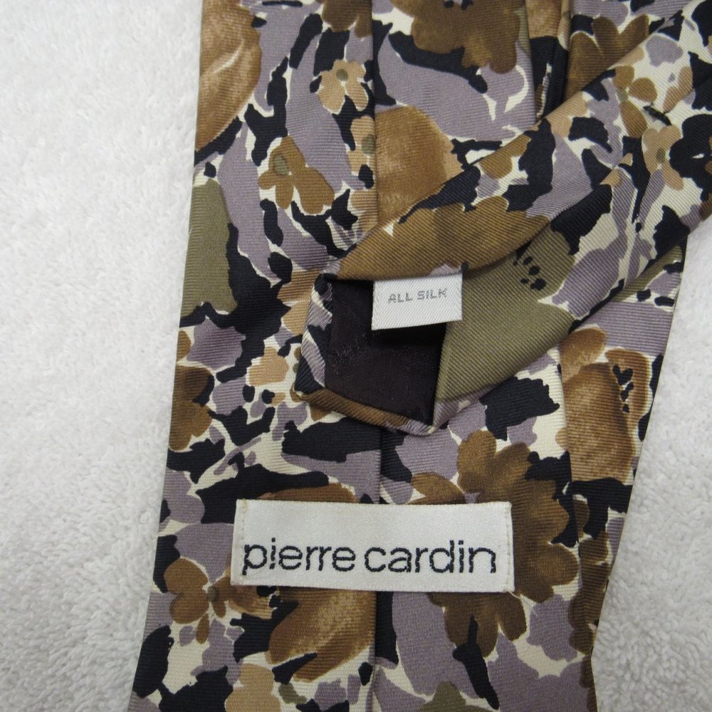 Pierre Cardin Tie All Silk Floral Necktie Flowers - Picture 4 of 4